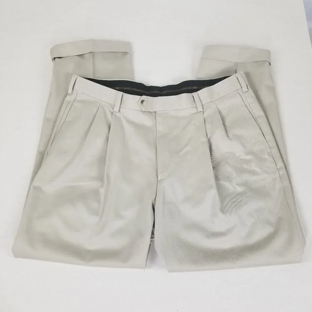 Savane Select Edition Light Khaki Cotton Dress Pants‎ Size 38/30
